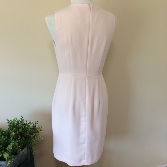 Ann Taylor Pleated Sheath Dress in Blush Pink <2> - Picture 3 of 8